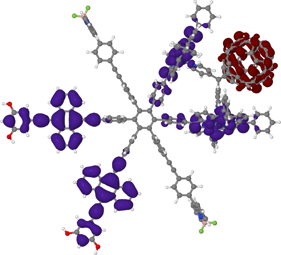 Multi-chromophoric organic heptad antenna